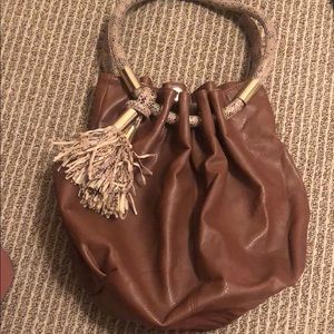 Brown and Snake Skin Purse